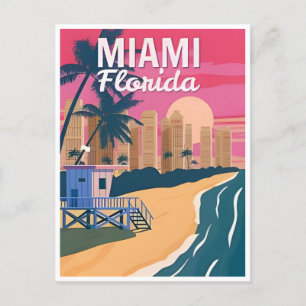 Vintage Miami Florida förenade amerikanska stater Vykort