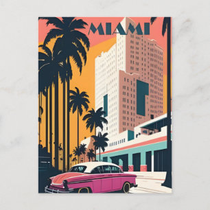 Vintage Miami Florida förenade amerikanska stater Vykort