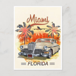 Vintage Miami Florida förenade amerikanska stater Vykort