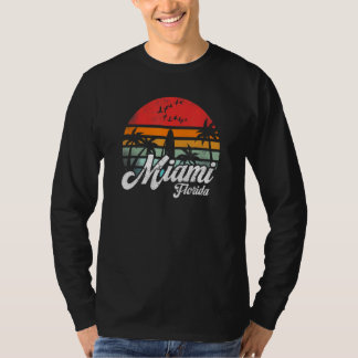 Vintage Miami Florida Funny Beach Sport Waves Surf T Shirt
