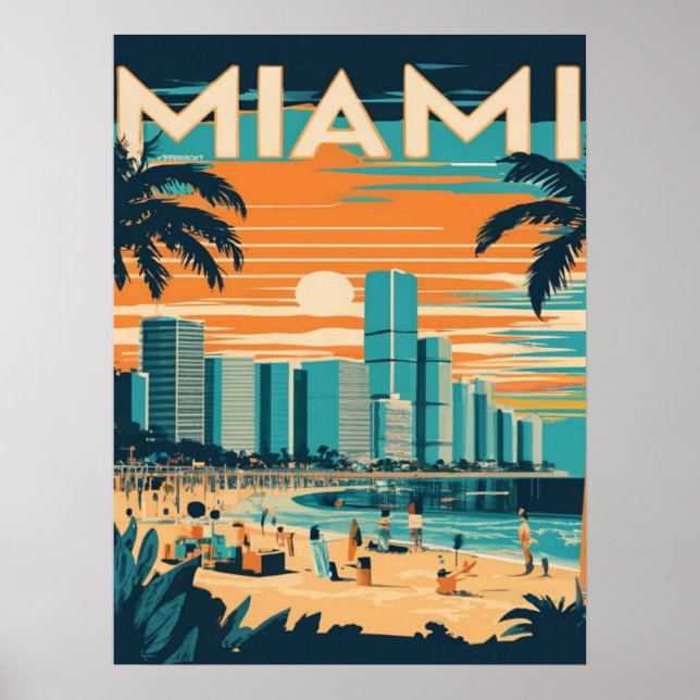 Vintage Miami Florida Poster (Framsidan)