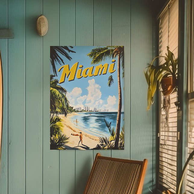 Vintage Miami Florida Travel Wall Poster (Skapare uppladdad)