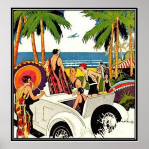 Vintage Miami, Florida, USA - Poster