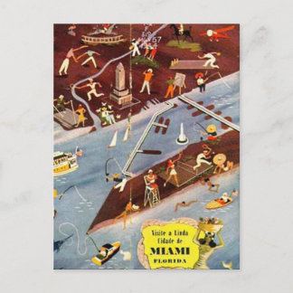 Vintage Miami, Florida, USA - Vykort