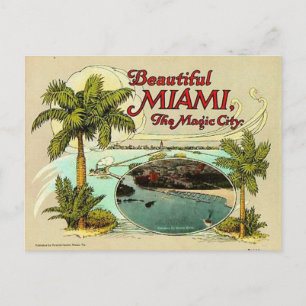 Vintage Miami, Florida, USA - Vykort