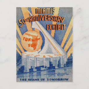 Vintage Miami, Florida, USA - Vykort