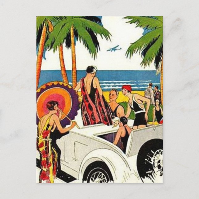 Vintage Miami, Florida, USA - Vykort (Framsida)