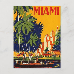 Vintage Miami, Florida, USA - Vykort
