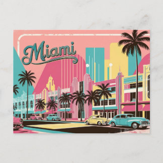 Vintage Miami, Florida Vykort