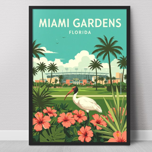 Vintage Miami Gardens Florida Poster (Skapare uppladdad)