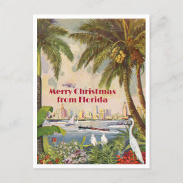 Vintage Miami God jul från Florida Vykort