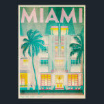 Vintage Miami, Ocean Drive Travel Poster<br><div class="desc">Denna ursprungliga Vintage Republikdesign visar berömd art deco-arkitektur på Ocean Drive, Miami, Florida. I pastellblått och dammig rosa kommer platsens tropiska natur att bli levande. Konstruktionens viktigaste kännetecken är ett stort hotell och två handflatan träd, som båda har fått stryk i spotlight-funktioner som skapar en filmuppspelning från 1930. Vi har...</div>