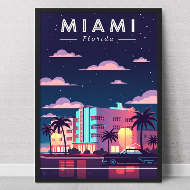 Vintage Miami Poster (Skapare uppladdad)