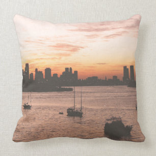 Vintage Miami Skyline Kudde