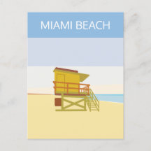 Vintage Miami strand Florida Illustration