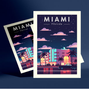Vintage Miami Vykort