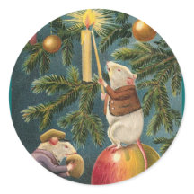 Vintage Mice & Candle-julspärrar