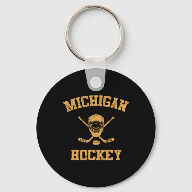 Vintage Michigan Hockey  Nyckelring (Framsida)