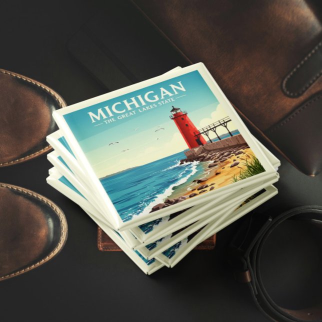 Vintage Michigan Magnet (Skapare uppladdad)