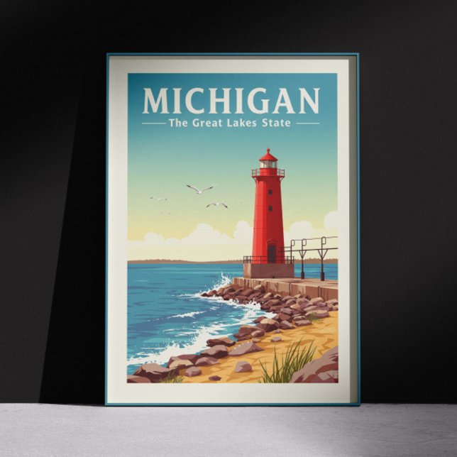 Vintage Michigan Poster (Skapare uppladdad)