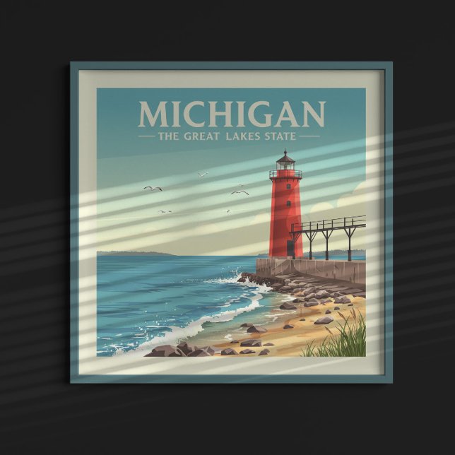 Vintage Michigan Poster (Skapare uppladdad)