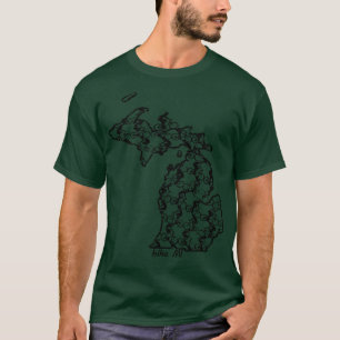 Vintage Michigan State Biking Bike MI Bike Riding T Shirt