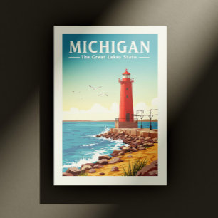 Vintage Michigan Vykort