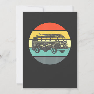 Vintage Micro Buss Surf Hippie Vee Dub Skåpbil Inbjudningar