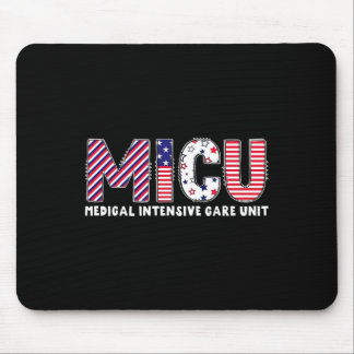 Vintage Micu Nurse US Flagga Patriotic 4:e juli P Musmatta