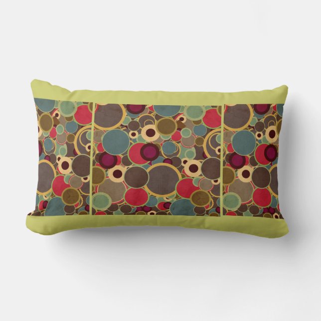 Vintage, Mid-Century Modern-cirklar Lumbarkudde (Framsida)