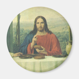 Vintage Middag Hos Emmaus med Jesus Kristus Magnet