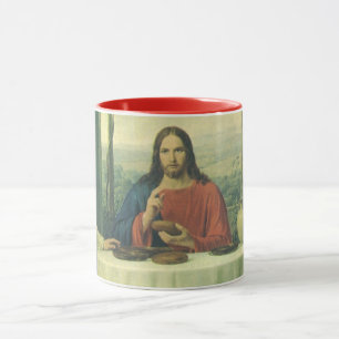 Vintage Middag Hos Emmaus med Jesus Kristus Mugg