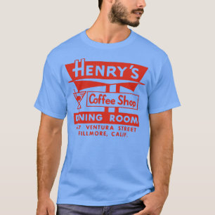 Vintage Middag Matchbook Henrys Coffee Shop Fillmo T Shirt