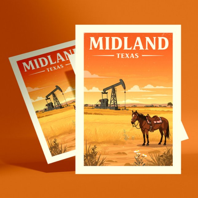 Vintage Midland Texas Vykort (Skapare uppladdad)