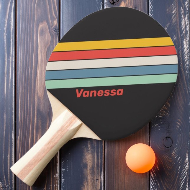 Vintage Midnatt Randig med Namn Pingisracket (Skapare uppladdad)