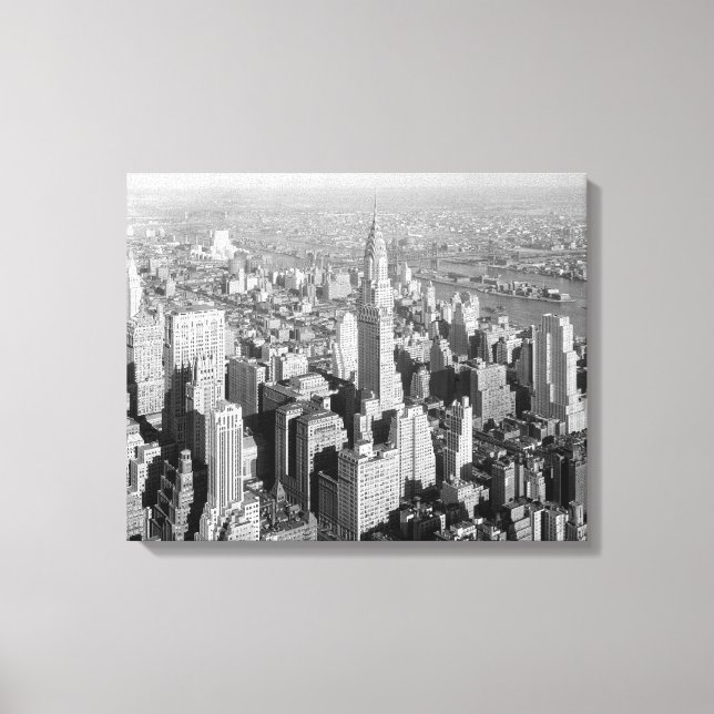Vintage Midtown Manhattan Photograph Canvastryck (Framsida)