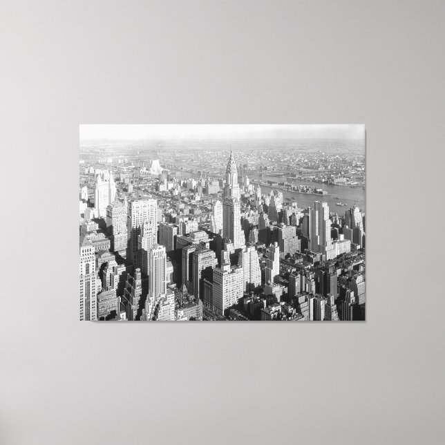 Vintage Midtown Manhattan Photograph Canvastryck (Framsida)