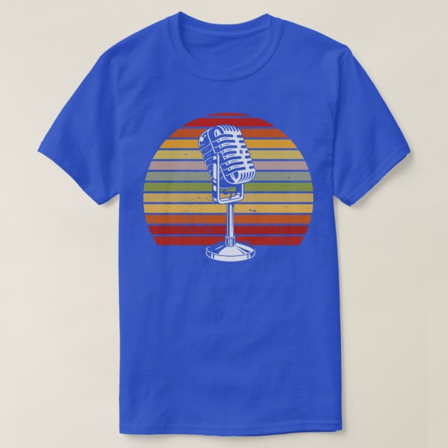 Vintage-mikrofon T Shirt (Design framsida)