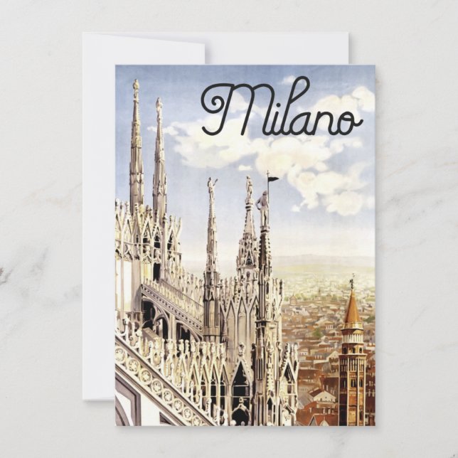 Vintage Milan Greeting Card Kort (Framsida)