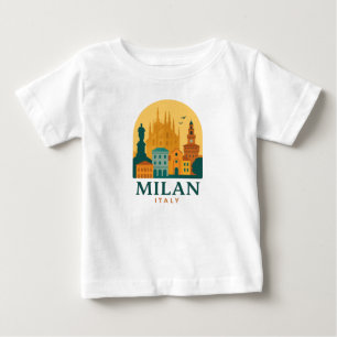Vintage Milan Italien Travel Retro Duomo T Shirt