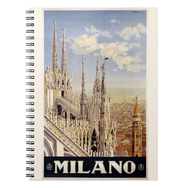 Vintage Milano Italien bärbar dator Anteckningsbok (Framsidan)