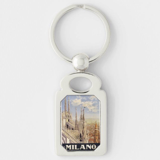 Vintage Milano Italien nyckelring  (Framsidan)