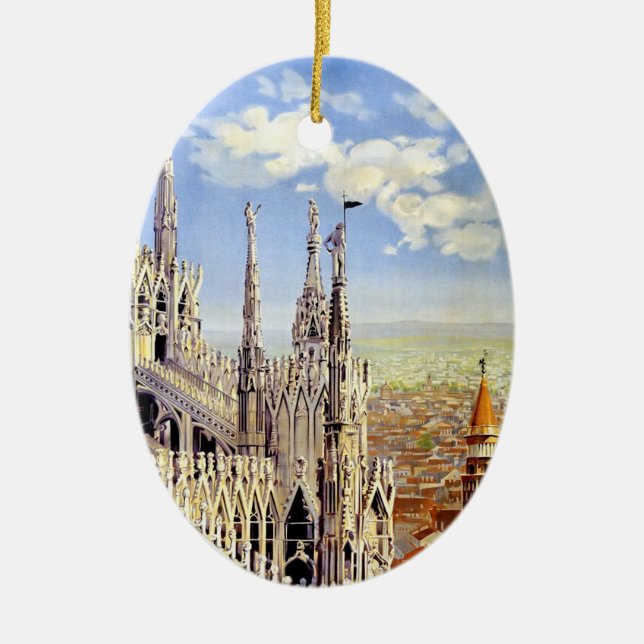 Vintage Milano Julgransprydnad Keramik (Framsidan)