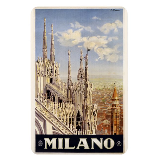 Vintage Milano Milano Italien magnet (Vertikal)