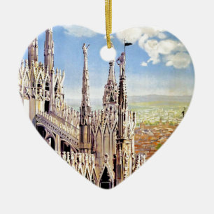 Vintage Milano Travel Julgransprydnad Keramik