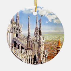 Vintage Milano Travel Julgransprydnad Keramik