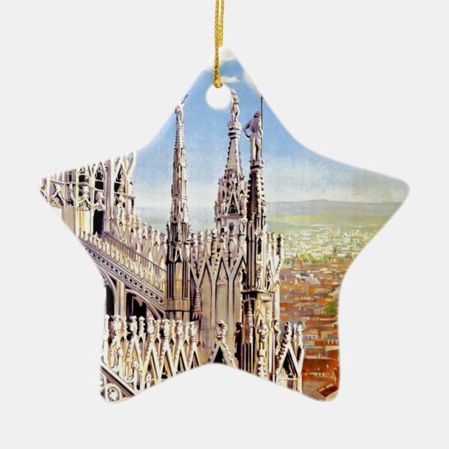 Vintage Milano Travel Julgransprydnad Keramik (Framsidan)