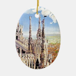 Vintage Milano Travel Julgransprydnad Keramik