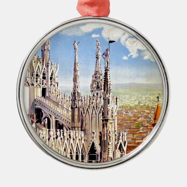 Vintage Milano Travel Julgransprydnad Metall (Framsidan)