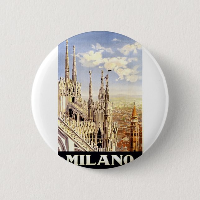 Vintage Milano Travel Knapp (Framsida)